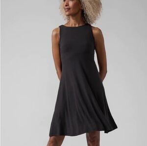 Athleta Black Santorini Thera Modal Soft Dress size large